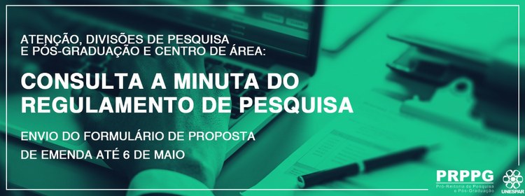Consulta Minuta do Regulamento de Pesquisa