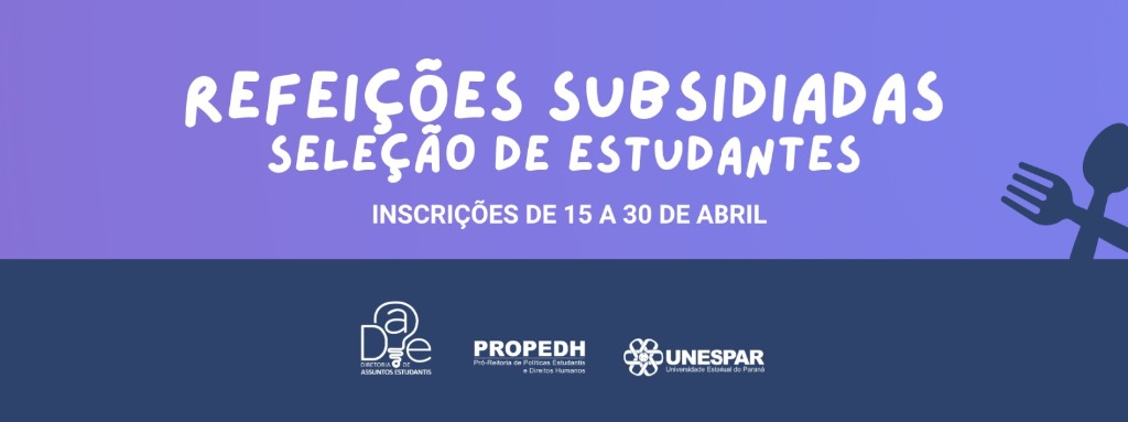 Banner refeições subsidiadas 2024