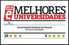 28 cursos foram avaliados como "bom" (3 estrelas) e 5 cursos como "muito bom" (4 estrelas)