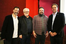 Membros da foto da esquerda para direita: O diretor de Extensão, Eloi Magalhães; Pró-reitor de Extensão e Cultura, Armindo José Longhi; Pró-reitor de Extensão e Cultura da Universidade Federal do ABC, Daniel Pansarelli; Vice-reitor, Sydnei Kempa.