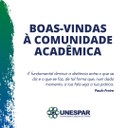 Boas-vindas à comunidade acadêmica