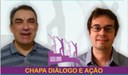 Professores Daniel Fernando Matheus Gomes e Leonardo Fávero Sartori, da chapa “Diálogo e Ação”, eleitos com 56,36% dos votos