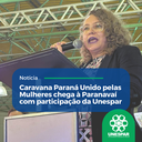 Professora Isabela Campoi discursa na Caravana Paraná Unido pelas Mulheres em Paranavaí - Foto: Fábio Candido dos Santos