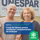 Casal de idosos presta vestibular complementar da Unespar