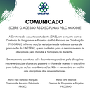 Comunicado sobre acesso ao Moodle