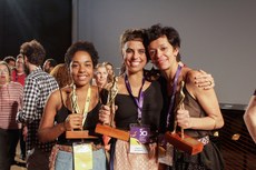 As três premiadas durante o 50º Festival de Cinema de Brasília