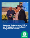 Professora Daniella Costa recebendo o Prêmio Destaque Científico no X Conbramene Professora Daniella Costa recebendo o Prêmio Destaque Científico no X Conbramene