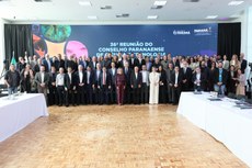Secretários e reitores reunidos durante Conselho