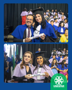 Formandas recebem canudo de coordenadores - Fotos: Fábio Candido dos Santos