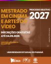 Inscrições abertas para mestrado em Cinema e Artes do Vídeo