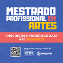 Mestrado Profissional em Artes prorroga inscrições até 29 de outubro