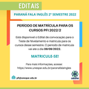 PFI CONVOCA ESTUDANTES PARA TESTE DE NIVELAMENTO E MATRÍCULA