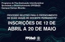 Inscrições até 20 de maio