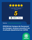 PPIFOR do Campus de Paranavaí, da Unespar, alcança conceito 5 na Avaliação da Capes