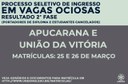 Matrículas 25 e 26 de março