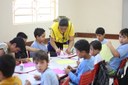 Oficinas com alunos da Escola Municipal do Campo João Teodoro da Silva, no distrito de Três Corações