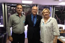 Prof. Sydnei Kempa, Dep. Luiz Claudi Romanelli e Profª Solange Stecz