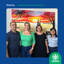 Da esquerda para a direita: Emerson Branco, do NRE, Patrícia Cunha, do Sou + Unespar, Rosemeiri Darc, da Proec, e Sandra Prates, assessora pedagógica do NRE - Foto: Fábio Candido dos Santos