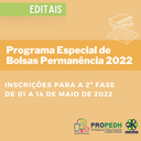 Propedh abre inscrições para a 2ª fase do Programa Especial de Oferta e Concessão de Bolsas Permanência