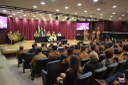 Reitora da Unespar participa da solenidade de formatura de turma de Pós-Graduação da Academia da Polícia Militar do Guatupê em Curitiba