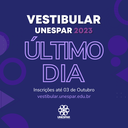 Último dia de inscrições para o Vestibular Unespar 2023