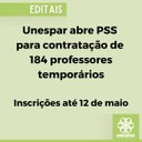 Unespar abre PSS para a contratação de 184 professores temporários