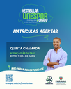Matrícula aprovados vestibular especial para ingressos nos cursos oriundos da UNIUV