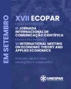 Unespar vai realizar XVII Ecopar e eventos internacionais de Economia em setembro Unespar vai realizar XVII Ecopar e eventos internacionais de Economia em setembro