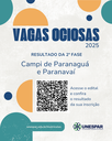 Vagas Ociosas: Paranaguá e Paranavaí divulgam resultado para Portadores de Diploma