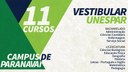 Cursos ofertados no campus de Paranavaí