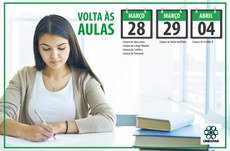 Aulas começam nos dias 28 de março e 04 de abril de acordo com o campus