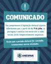 Comunicado Período Eleitoral