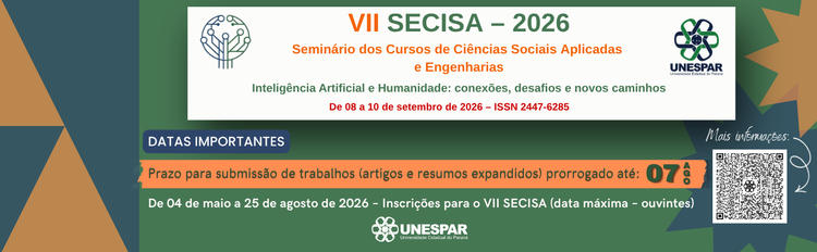 Seminário dos cursos de Ciências Sociais Aplicadas e Engenharias prorroga data para submissão de trabalhos